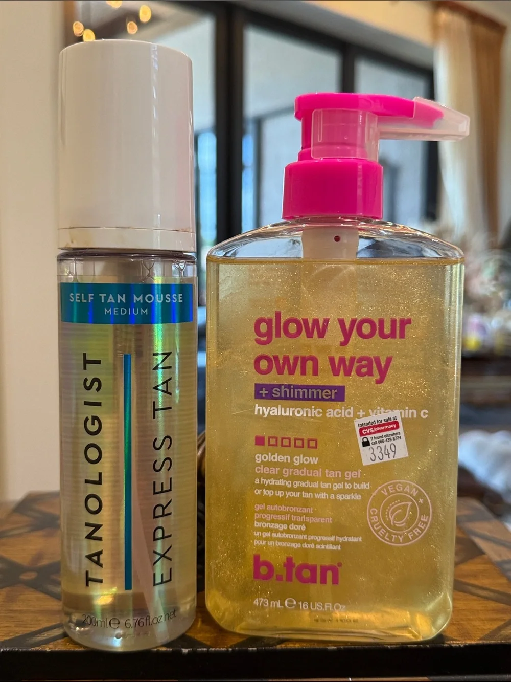 b.tan Glow Your Own Way Shimmer Gel & Tanologist Medium Mousse